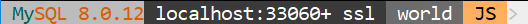 Including the MySQL Server version in the prompt.
