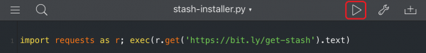 StaSh is installed by executing a downloaded script.