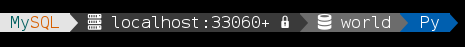 MySQL Shell Prompt with the Fantasque Powerline Awesome Fonts